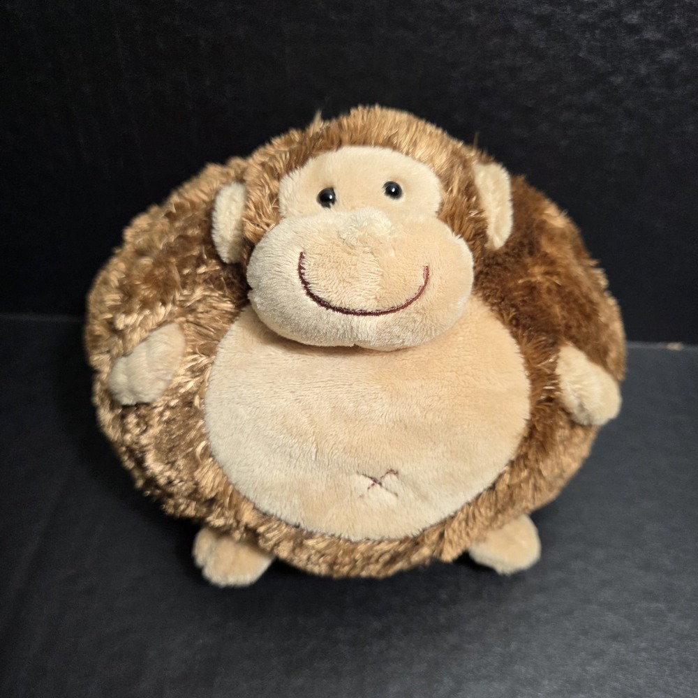 People Pals Round Monkey Plush Ball 7.5in Stuffed Animal